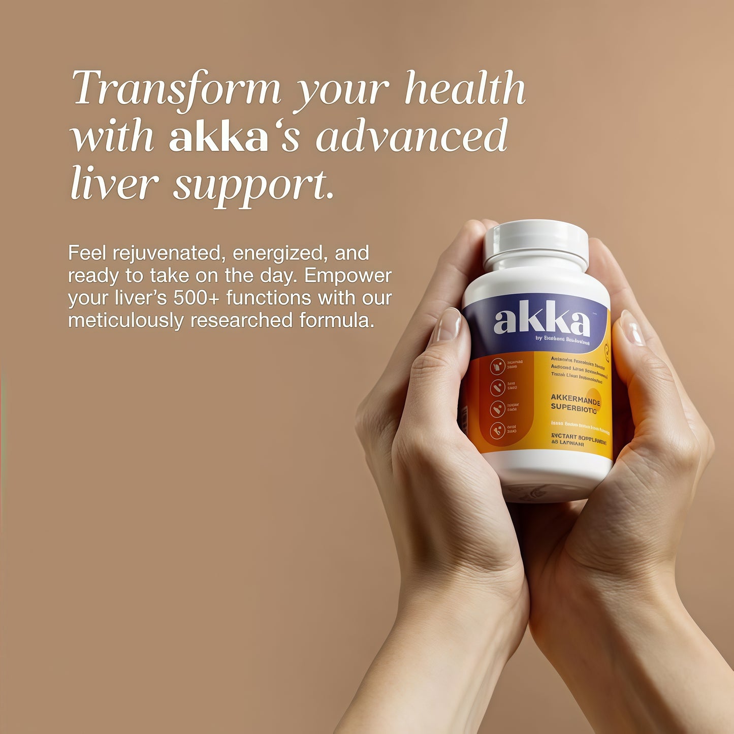 AKKA Akkermansia Probiotic, Liver Cleanse, Detox & Repair, Non-GMO, 60 Caps Liver health support for energy, digestion & metabolism with akkermansia muciniphila. Gluten-free.
